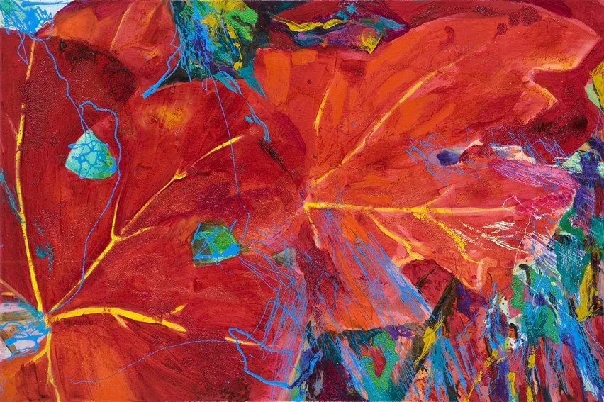 Leaf 15, 2010, Mixed Media : Oil & ink on canvas, (90X60 cm), Artist Collection