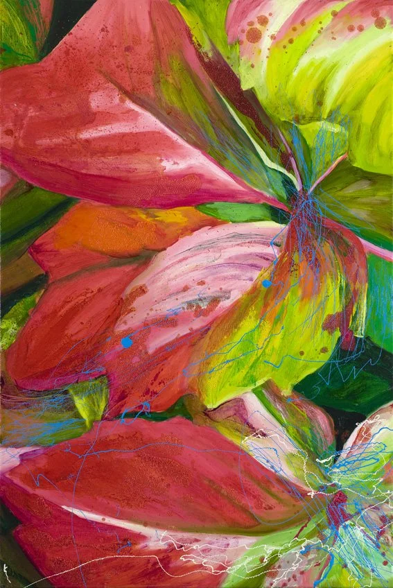 Leaf 11, 2010, Mixed Media : Oil & ink on canvas, (90X60 cm), Private Collection