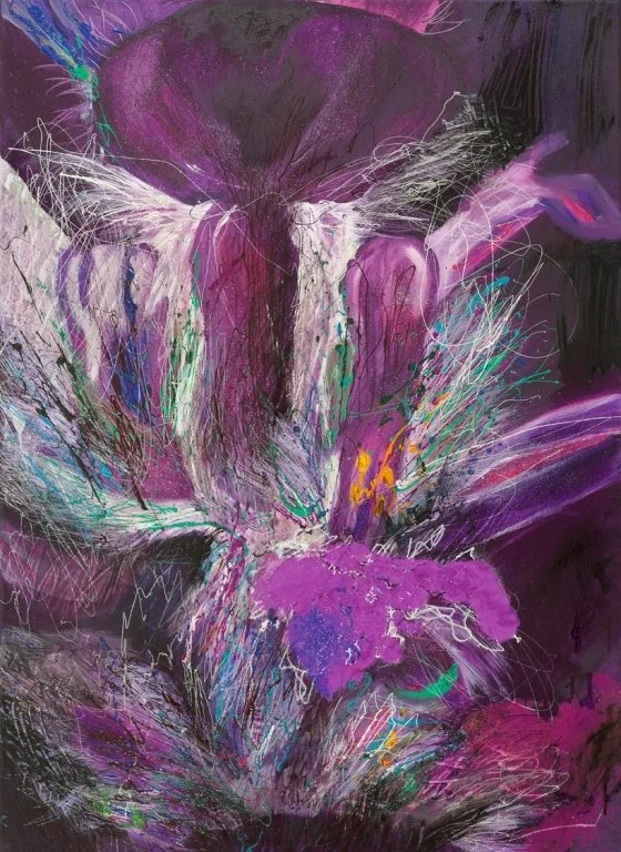 Violet, 2012, Mixed Media : Oil & ink on canvas, (110X80 cm), Private Collection