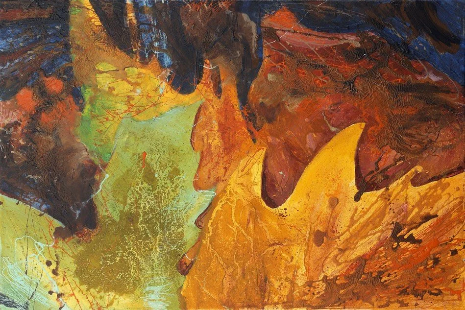 Leaf 2, 2010, Mixed Media : Oil & ink on canvas, (90X60 cm), Private Collection
