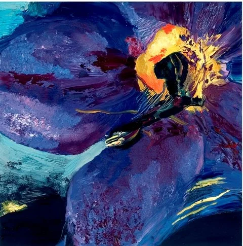 Purple Challenge, 2004, Oil on canvas, (40X40 cm), Private Collection