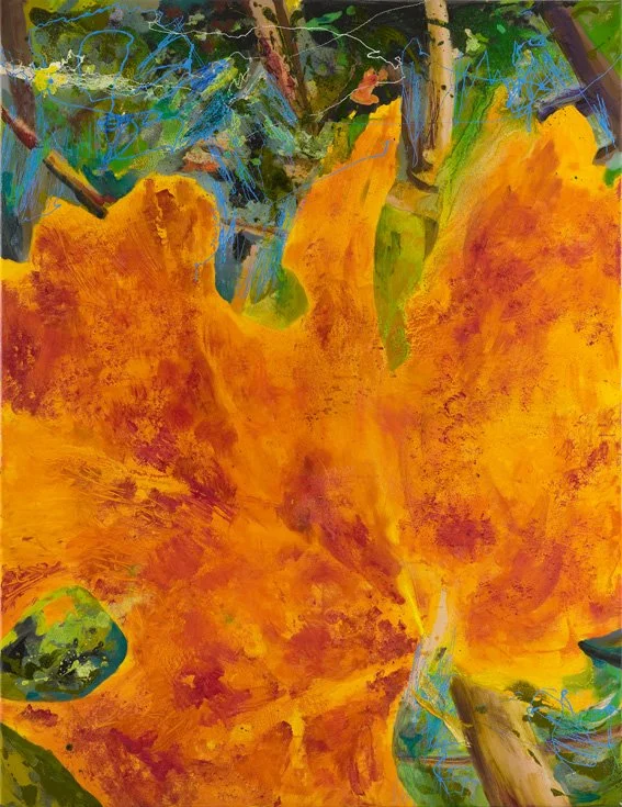 Leaf 24, 2010, Mixed Media : Oil & ink on canvas, (130X100 cm), Private Collection