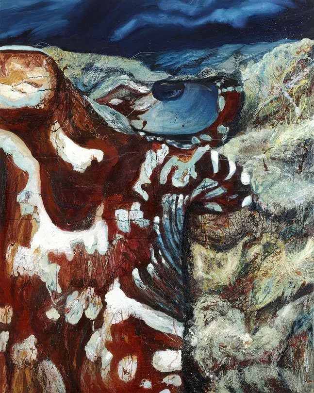 Under the sea 3, 2006, Mixed Media : Oil & ink on canvas, (150X120 cm), Artist Collection