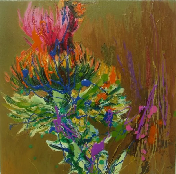 Seduction 8, Mixed Media : Oil & ink on canvas, (40X40 cm), Artist Collection