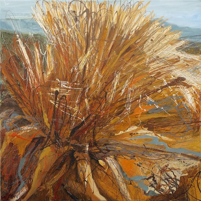 Summer 7, 2009, Mixed Media : Oil & ink on canvas, (80X80 cm), Private Collection