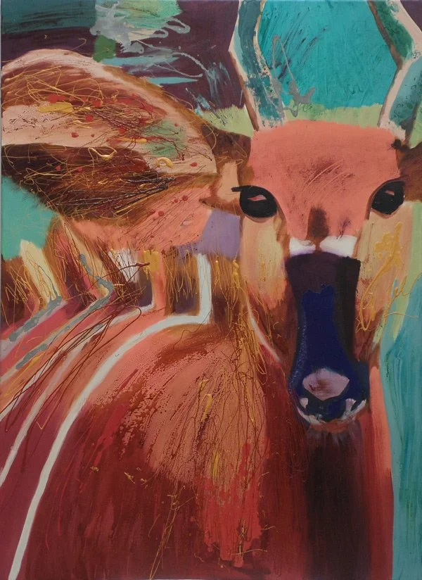 Animal Kingdom 3, 2015, Mixed Media : Oil & ink on canvas, (110X80 cm), Artist Collection