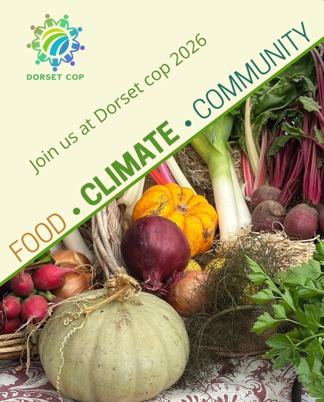 We&rsquo;re excited to be joining @DorsetCOP alongside @FeedingDorsetPartnership, @HelpandKindness and @DorsetCAN for Dorset COP 2026.

Food connects people, places and the planet.
It touches almost every aspect of our lives, linking health, climat