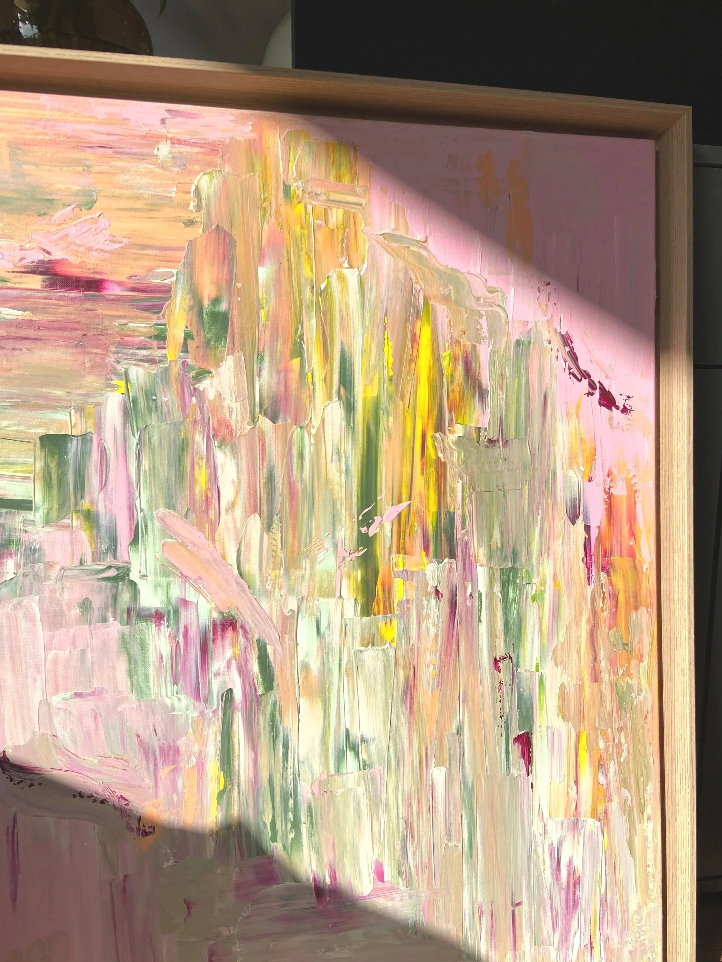 "radiant spring" 80x80 cm