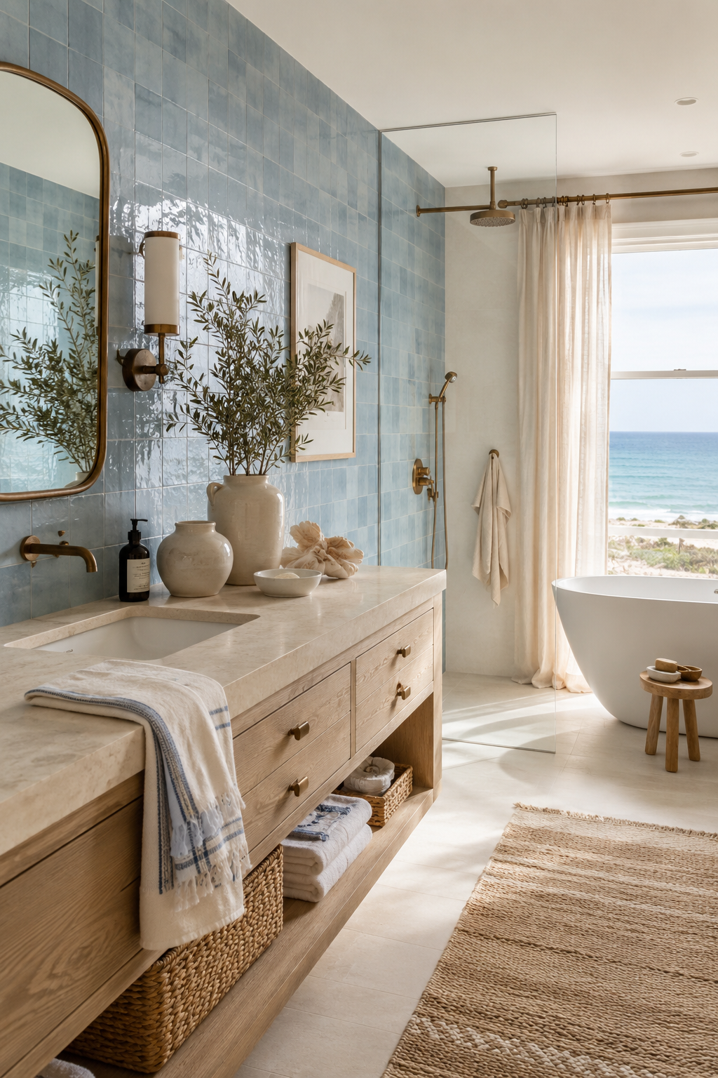 Blue coastal bathroom – 8 products for your beach house look