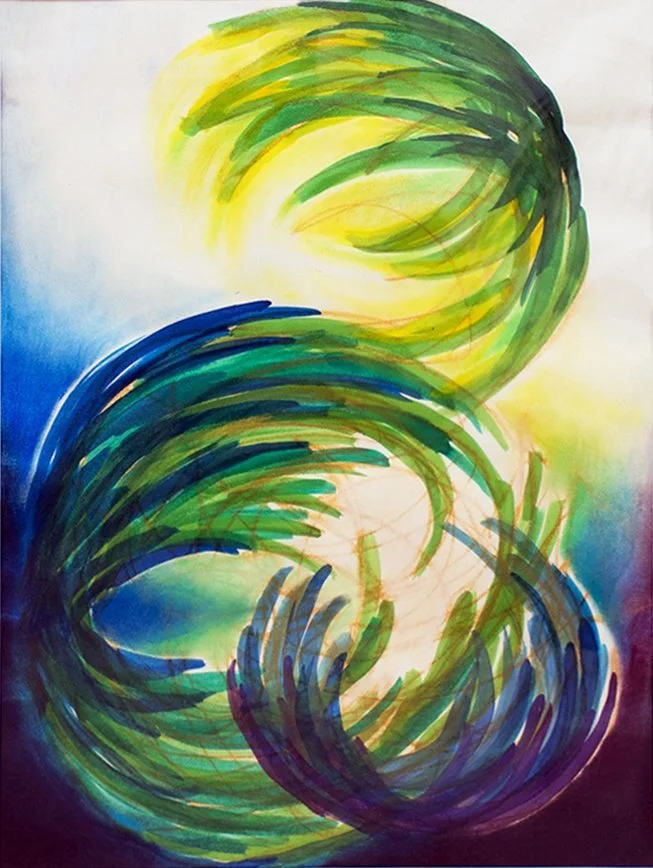 Tusche und Pastellkreide auf Papier, 42 x 59,4cm