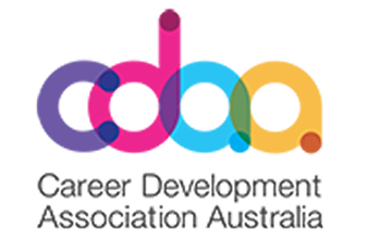 Logo of the Career Development Association Australia with colorful lowercase 'cdda' letters and the organization name beneath.