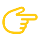 A yellow hand icon pointing to the right.