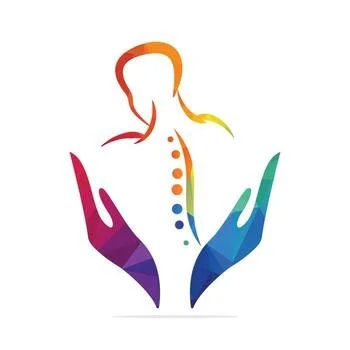 Colorful abstract illustration of two hands cradling a human figure made of dots in rainbow colors.