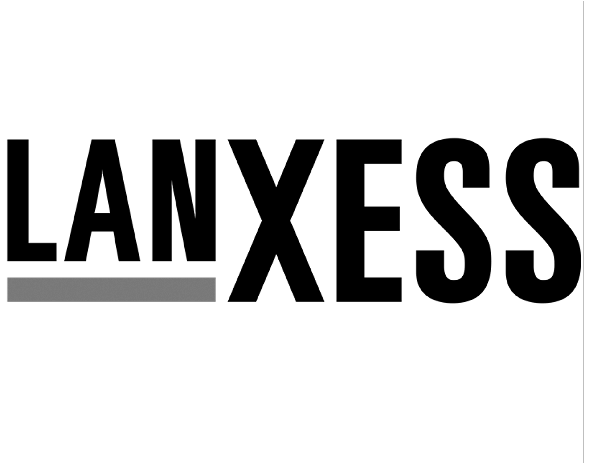 	
Black and white logo for the chemicals company 'LANXESS'.