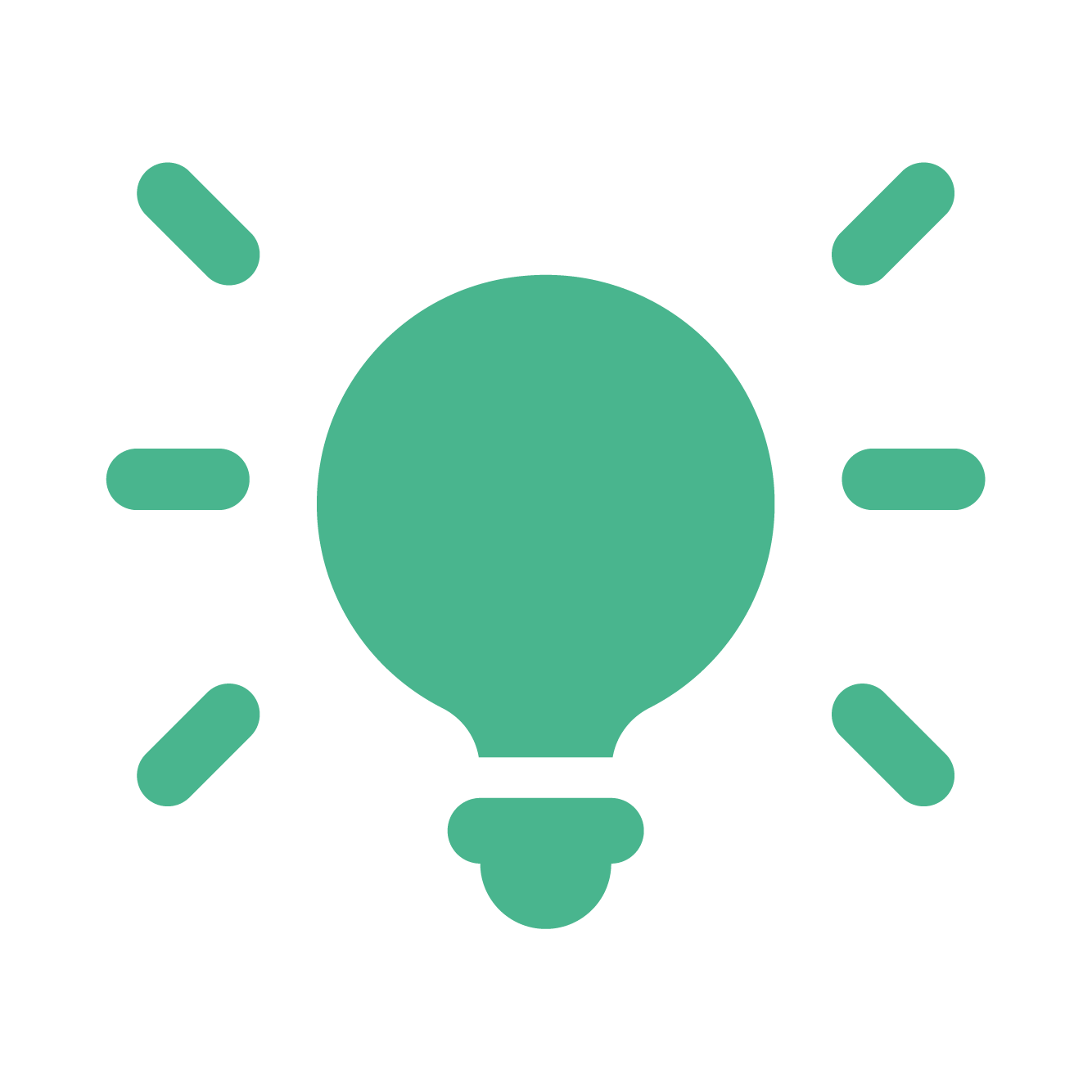 Lightbulb flashing icon in green