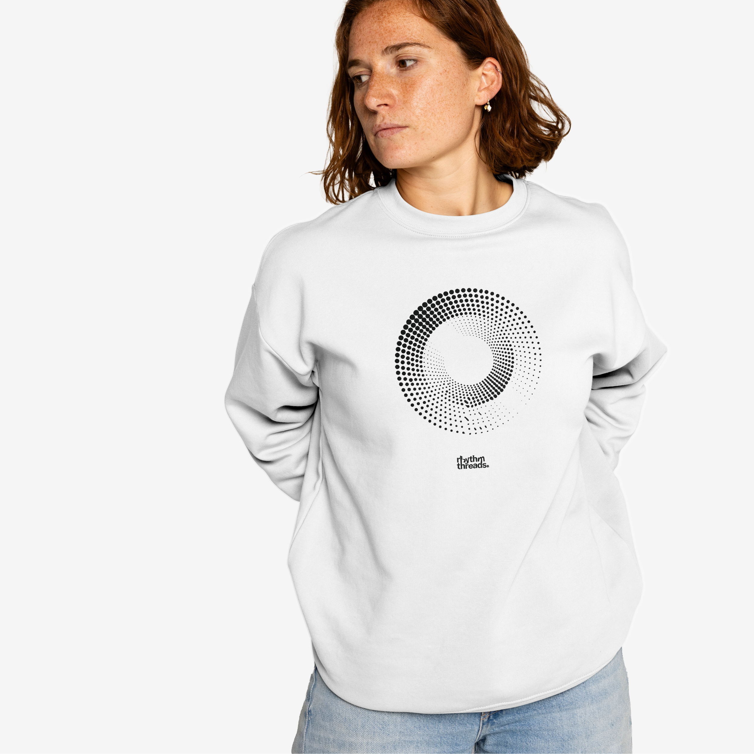 'Speaker' white sweatshirt