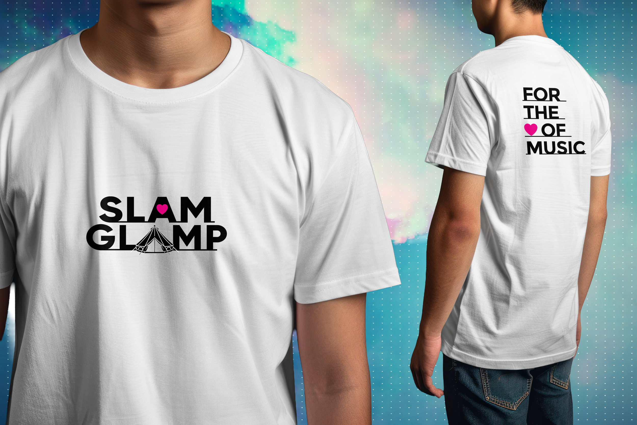 2 x white SLAM GLAMP T-Shirt mockup_sky BG.png