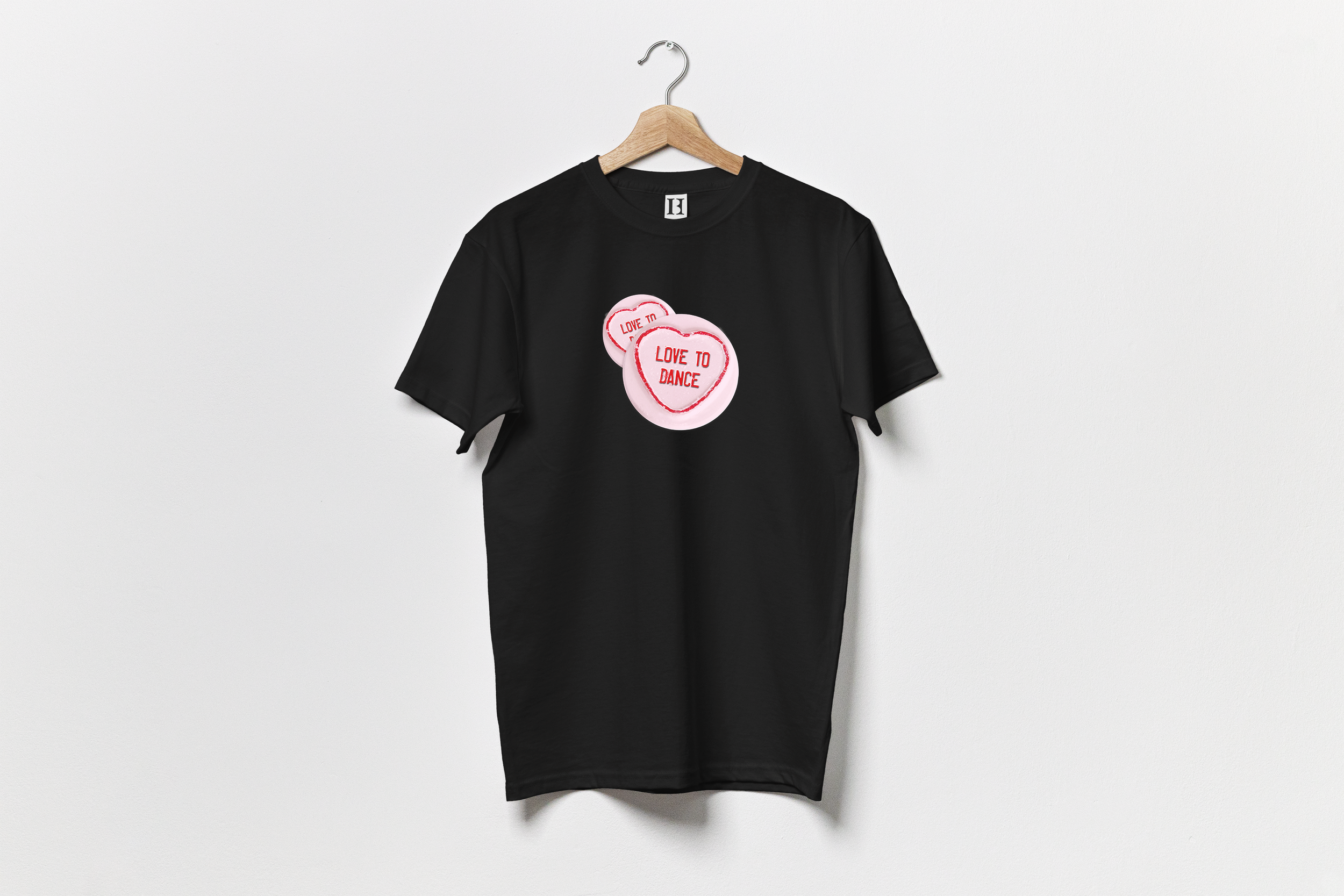 Love to Dance black T-Shirt mockup.png