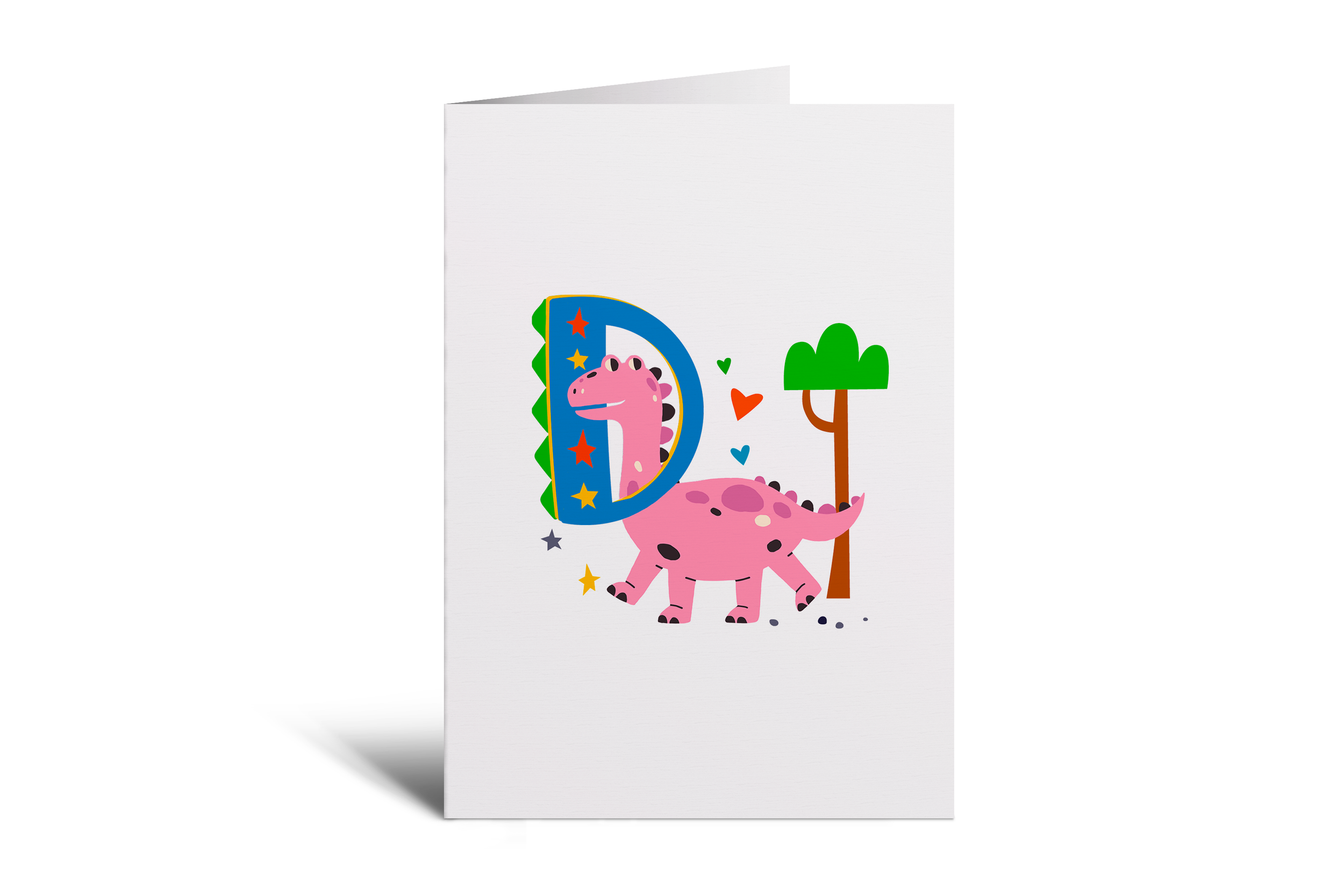D is for Dinosaur Greetings Card