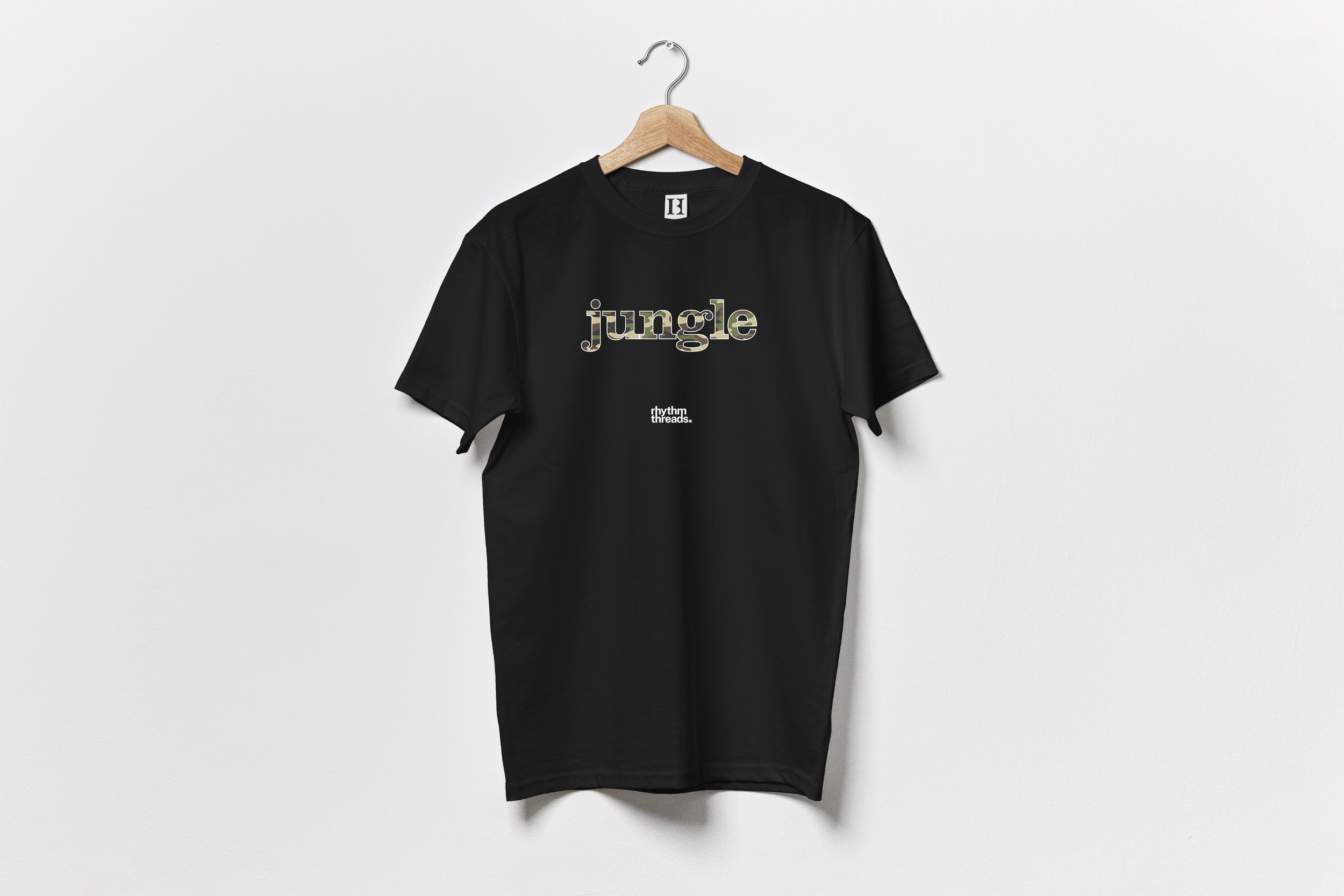 'JUNGLE 4' on black T-shirt • £40.00