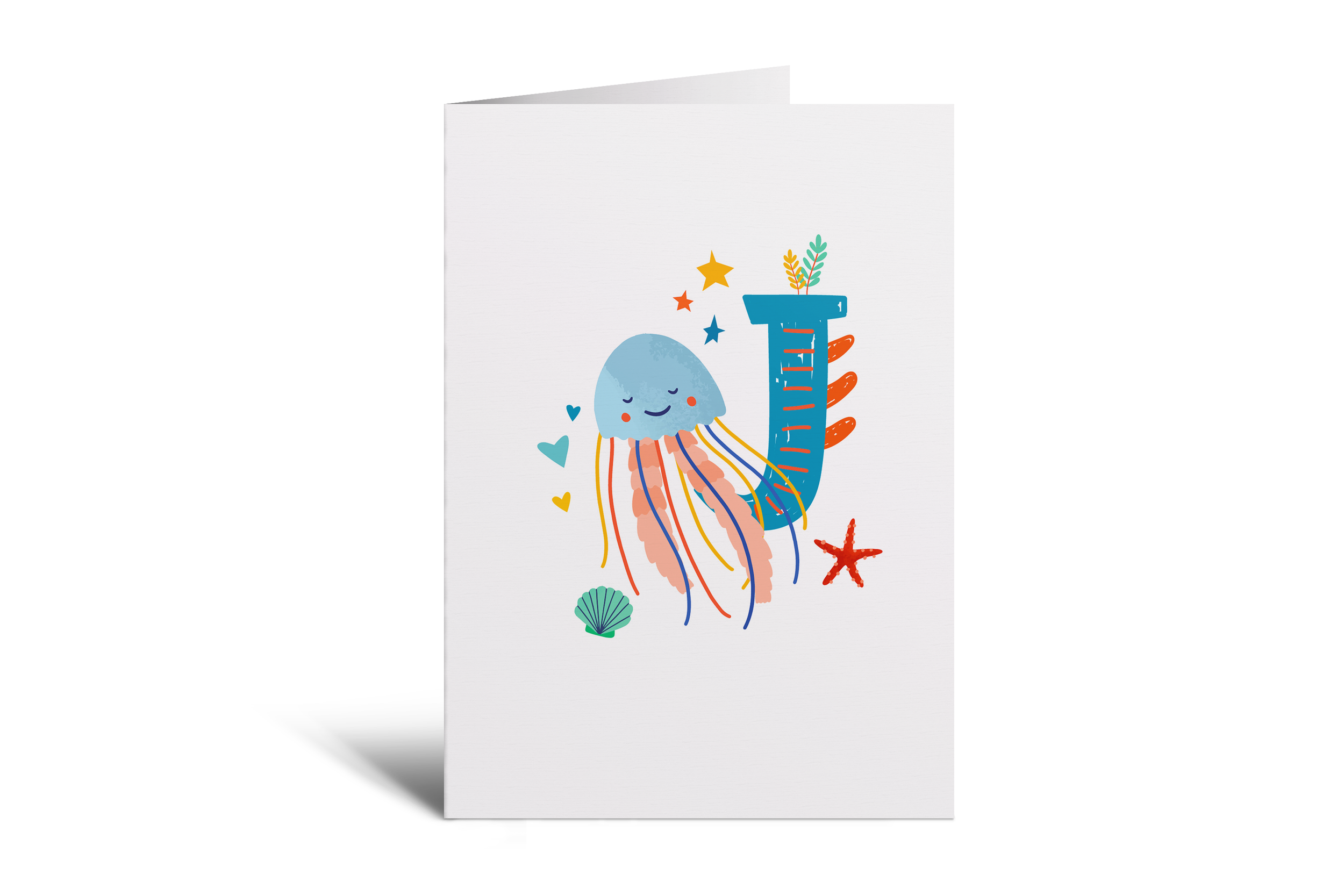 J is for Jellyfish Greetings Card