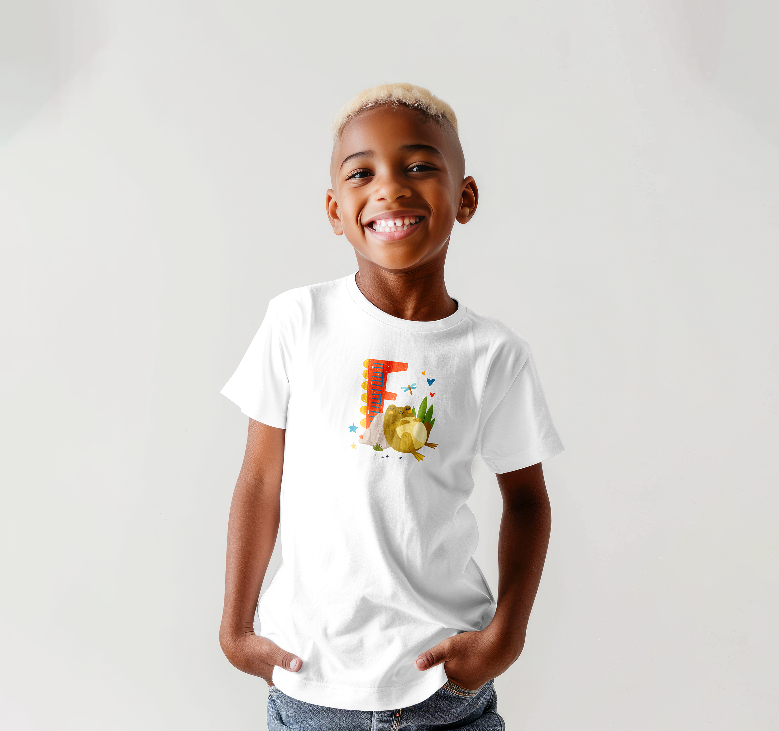 F is for Frog Kids T-Shirt