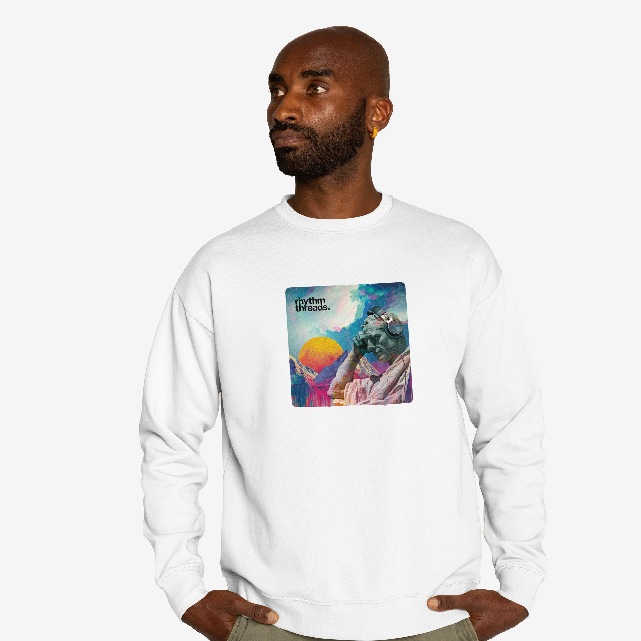 'Roman Raver' white sweatshirt