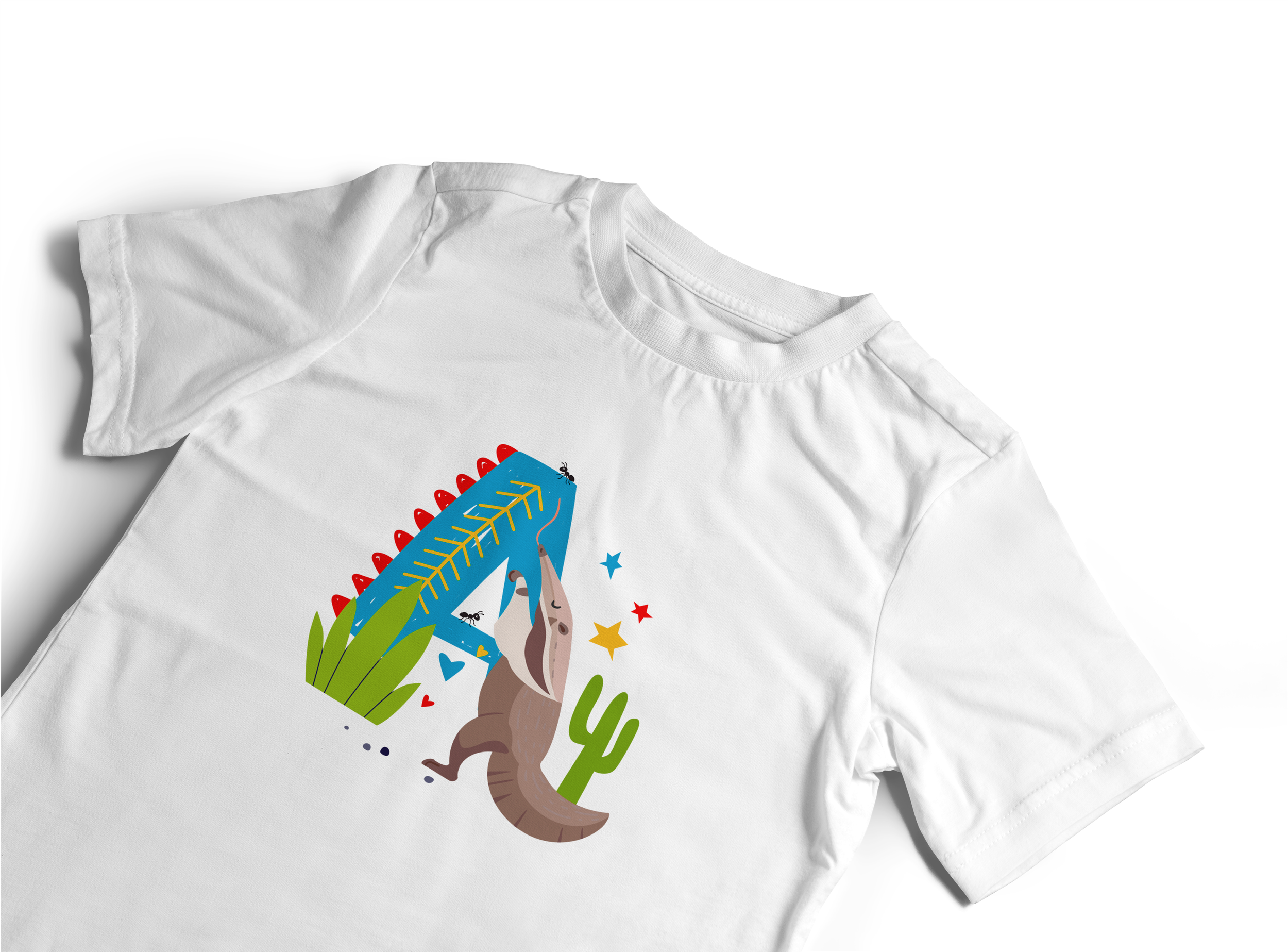 A for Anteater T-Shirt flat.png
