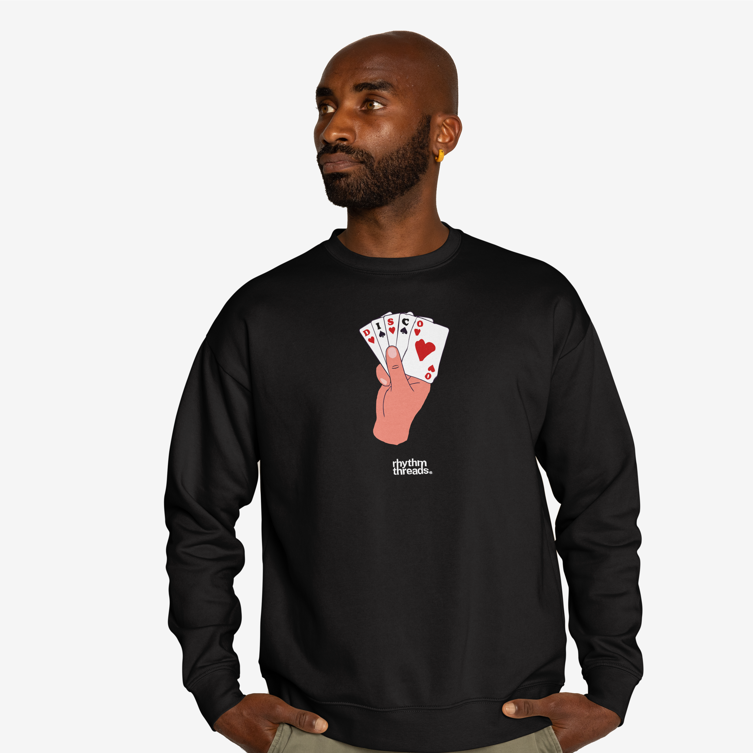 'DISCO Hand' black sweatshirt