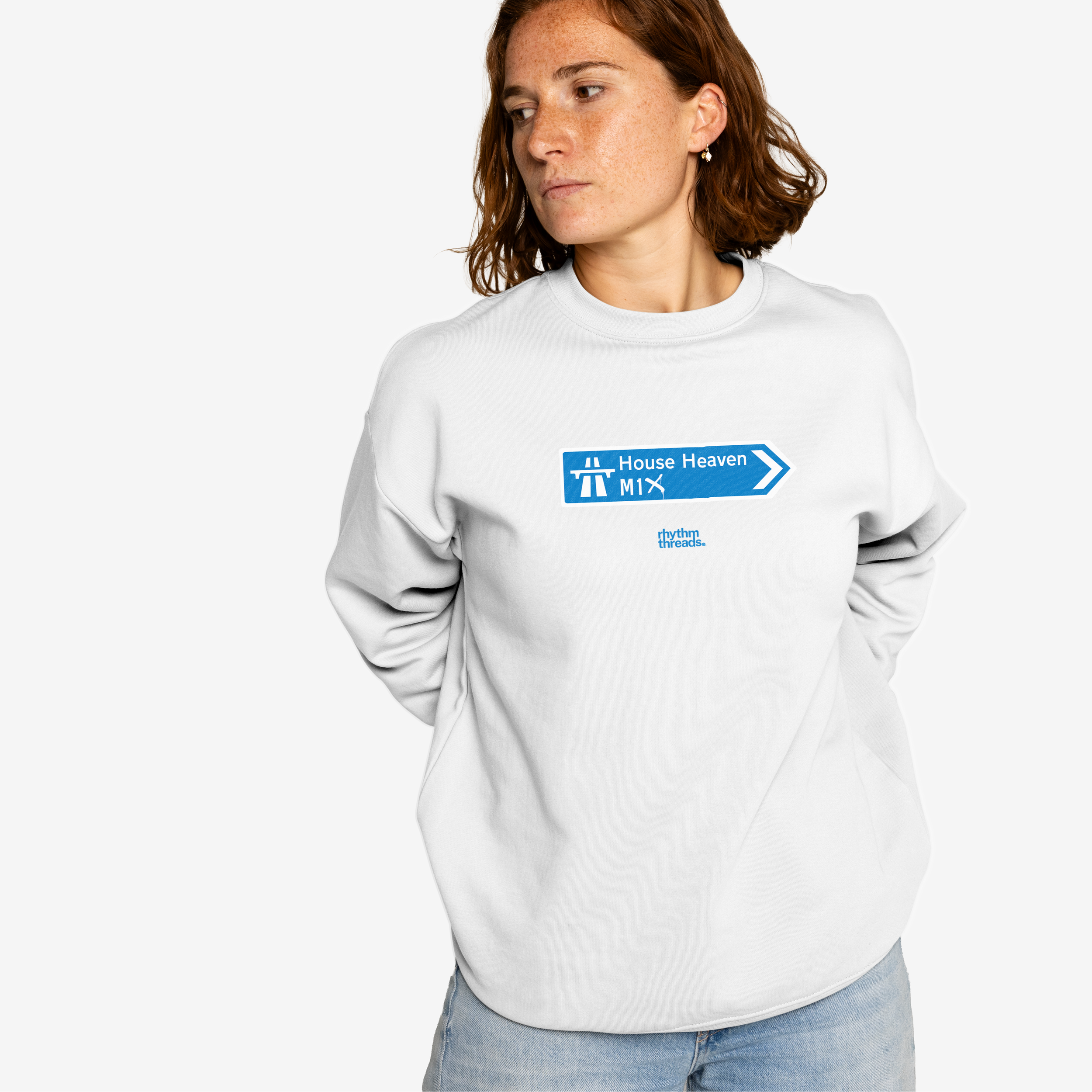 'House Heaven' white sweatshirt