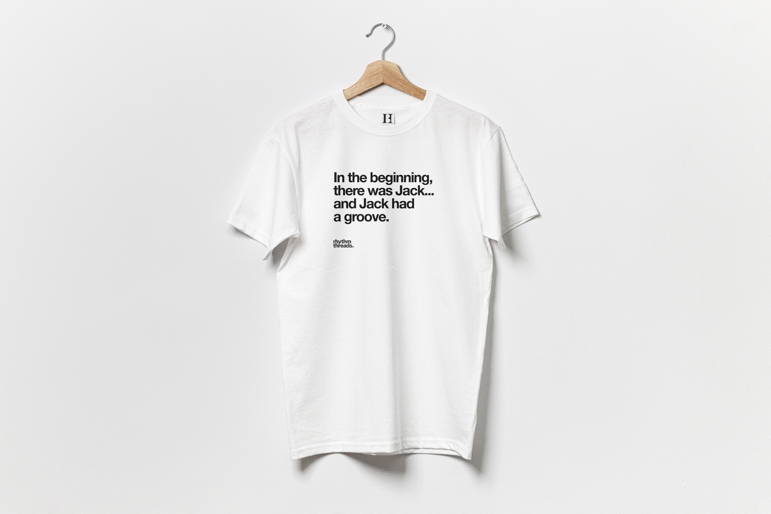 'In the beginning, there was Jack...' white T-shirt