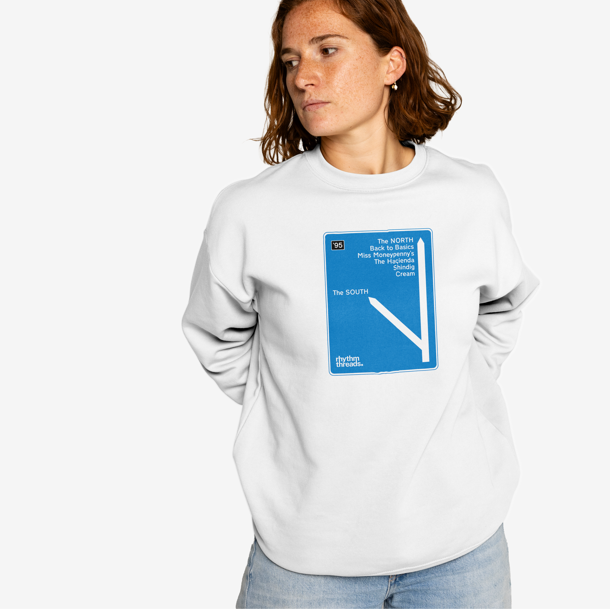 'The NORTH' white sweatshirt