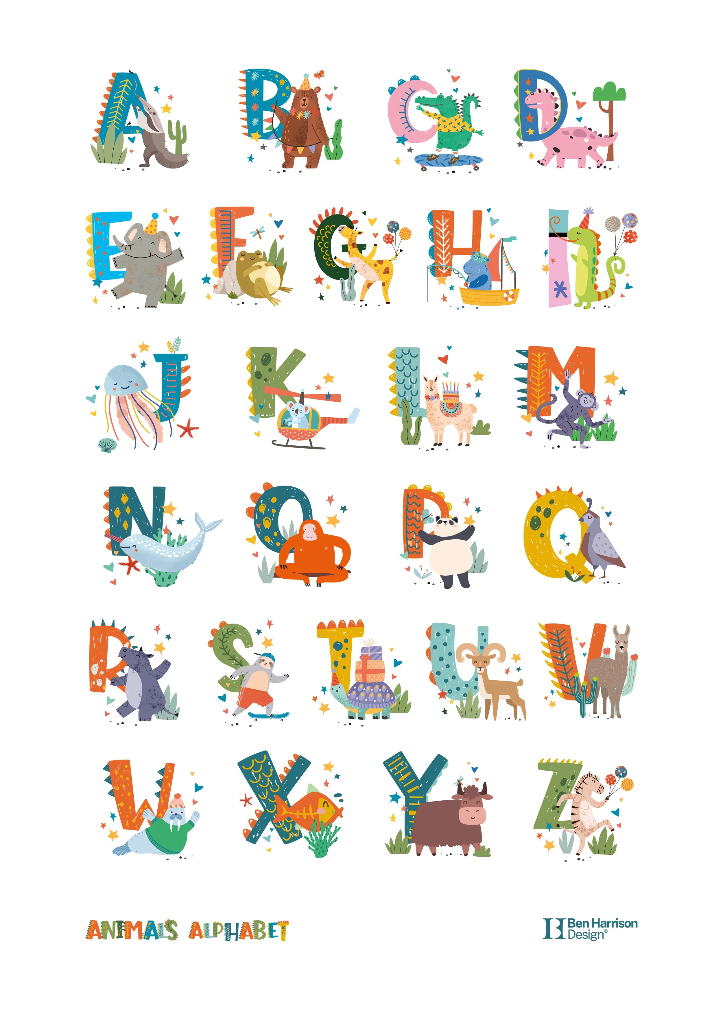 A2 A-Z Animals Alphabet Print.jpg