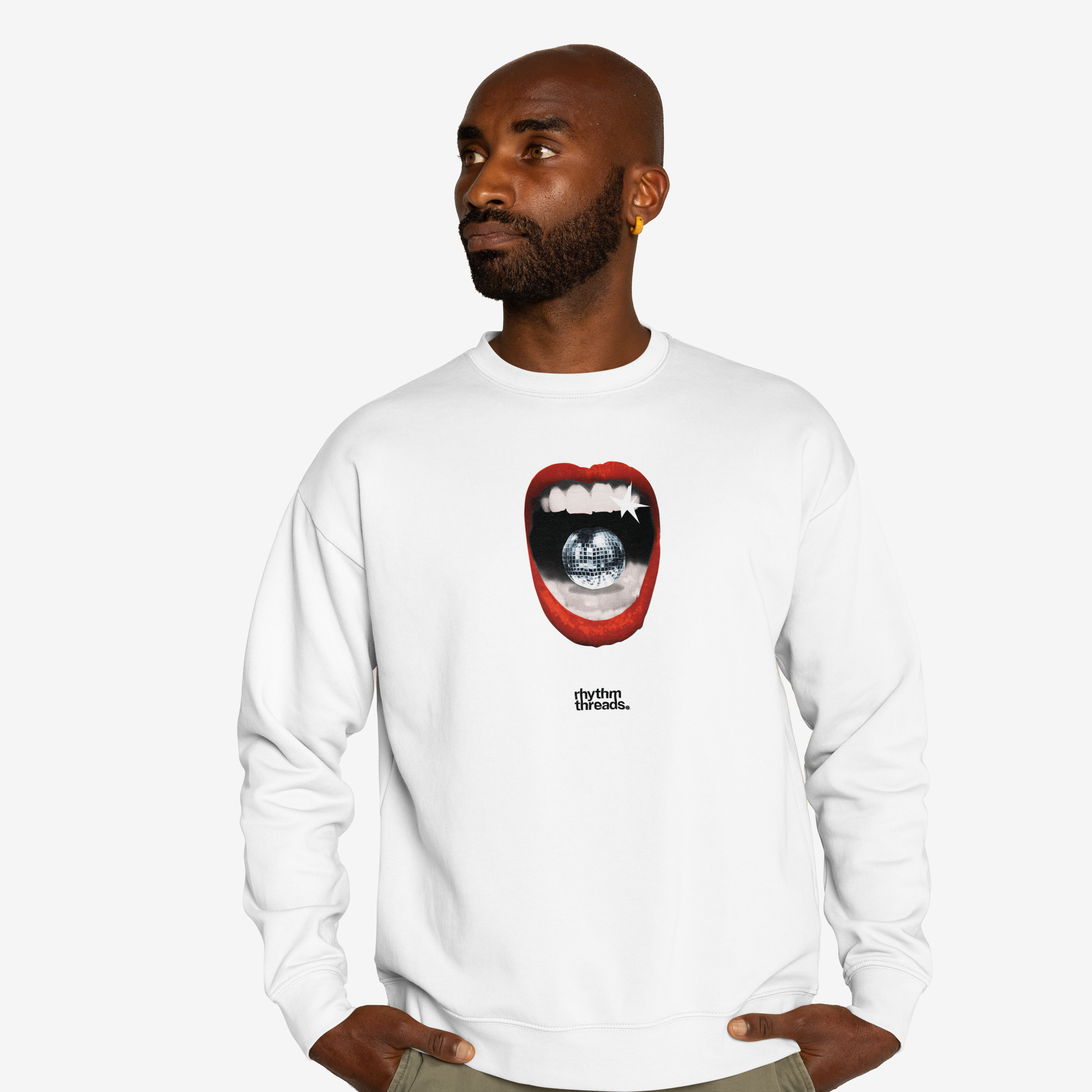 'Disco Dinner' white sweatshirt • £60.00