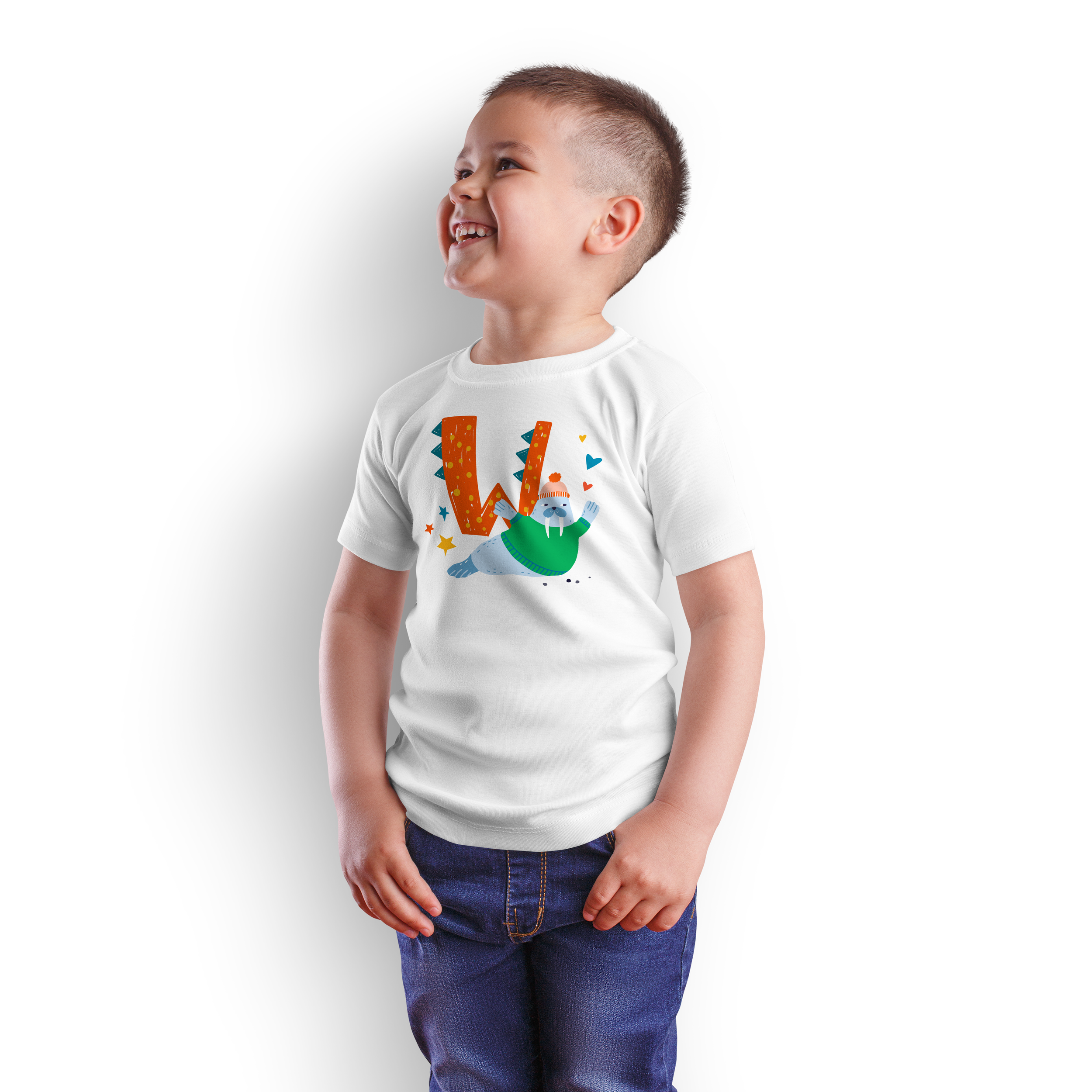 W for Walrus T-Shirt on boy.png