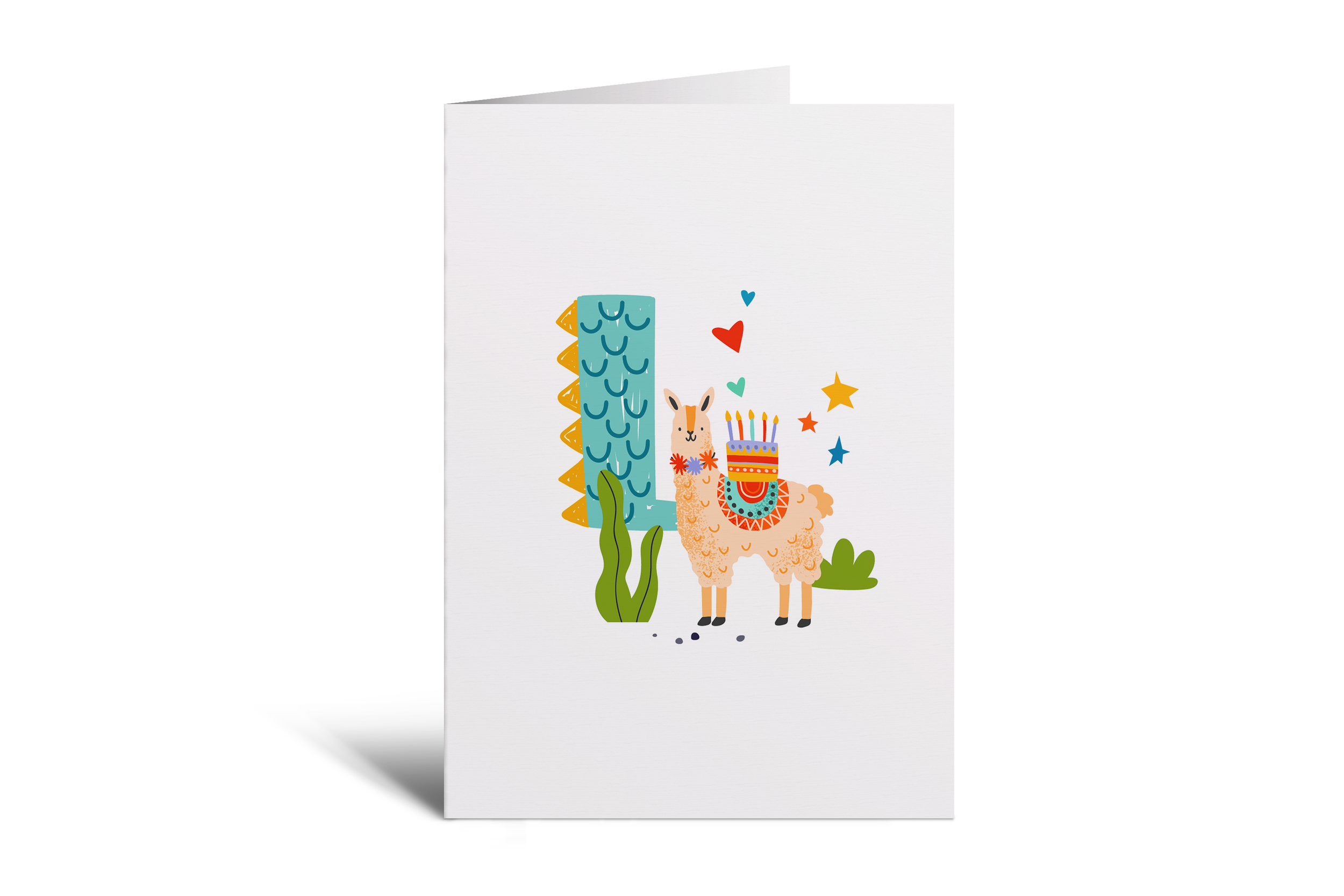 L is for Llama Greetings Card