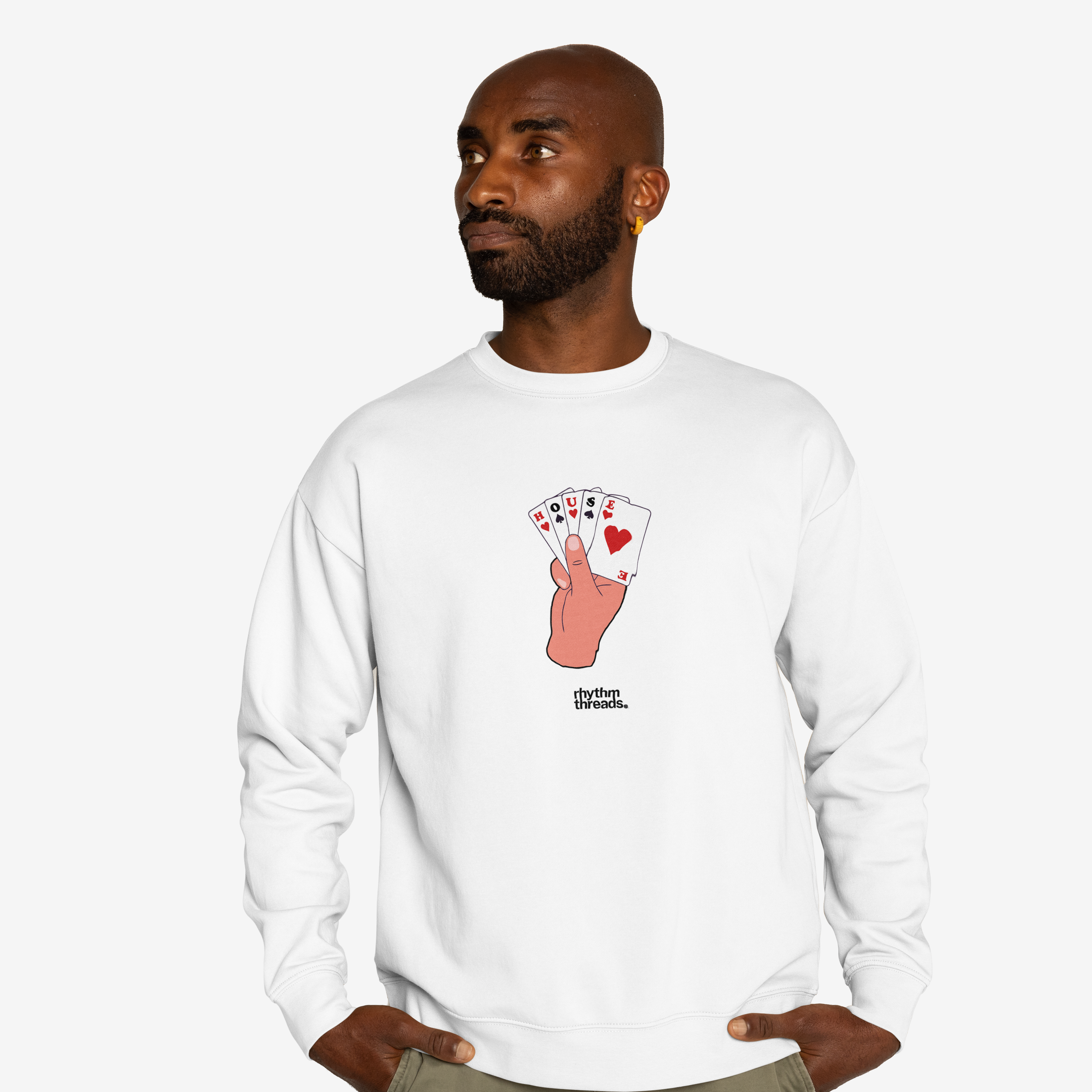 'HOUSE Hand' white sweatshirt