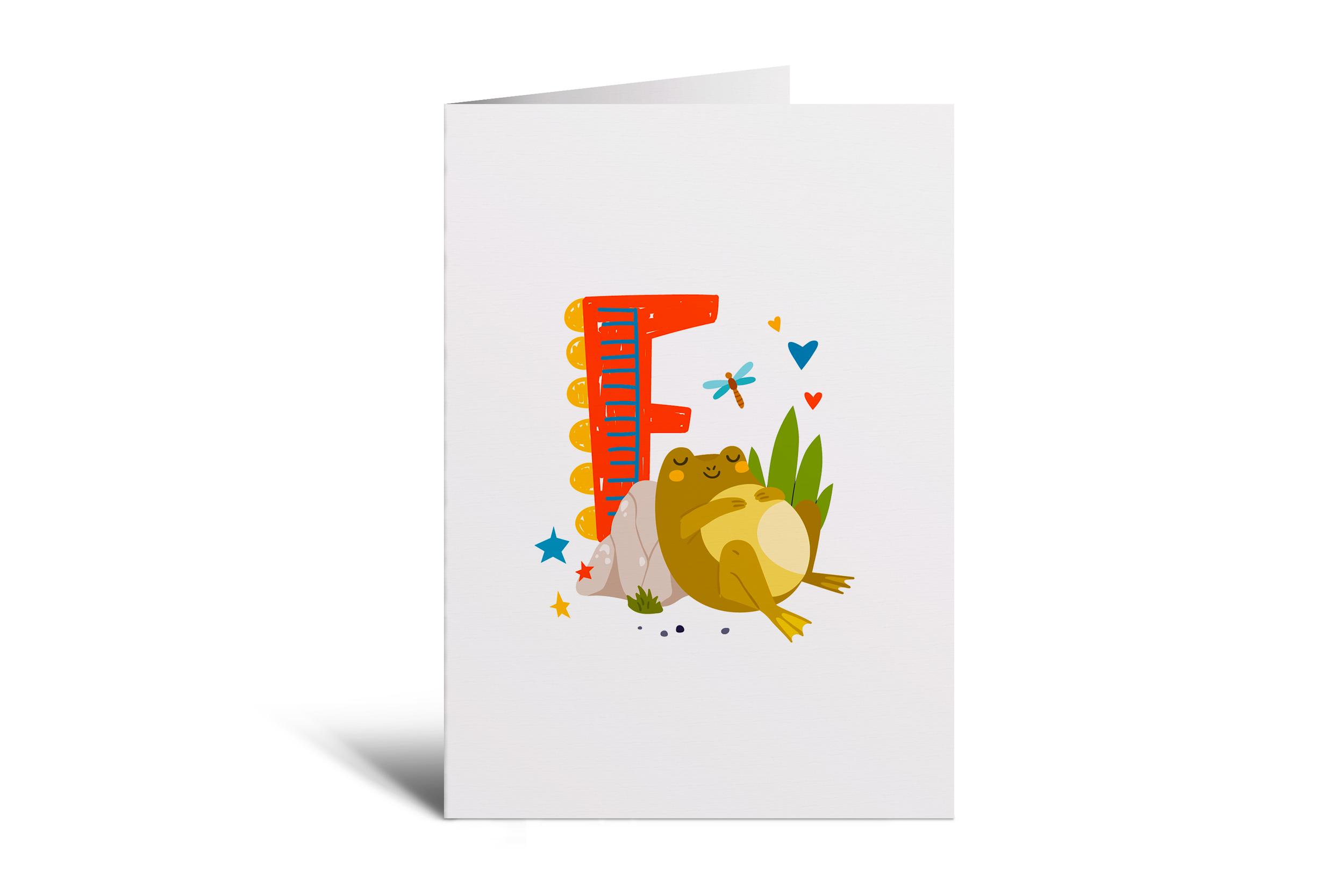 F is for Frog Greetings Card