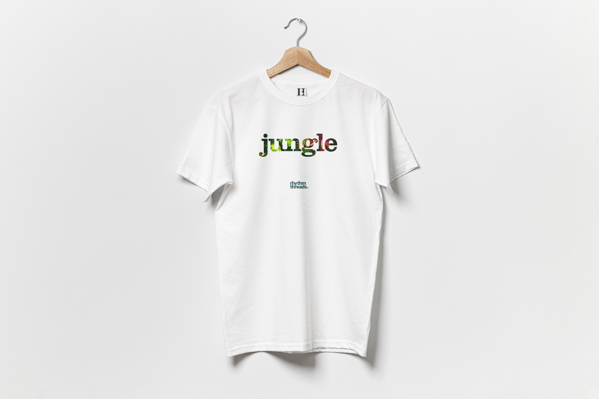 'JUNGLE 1' on white T-shirt • £40.00