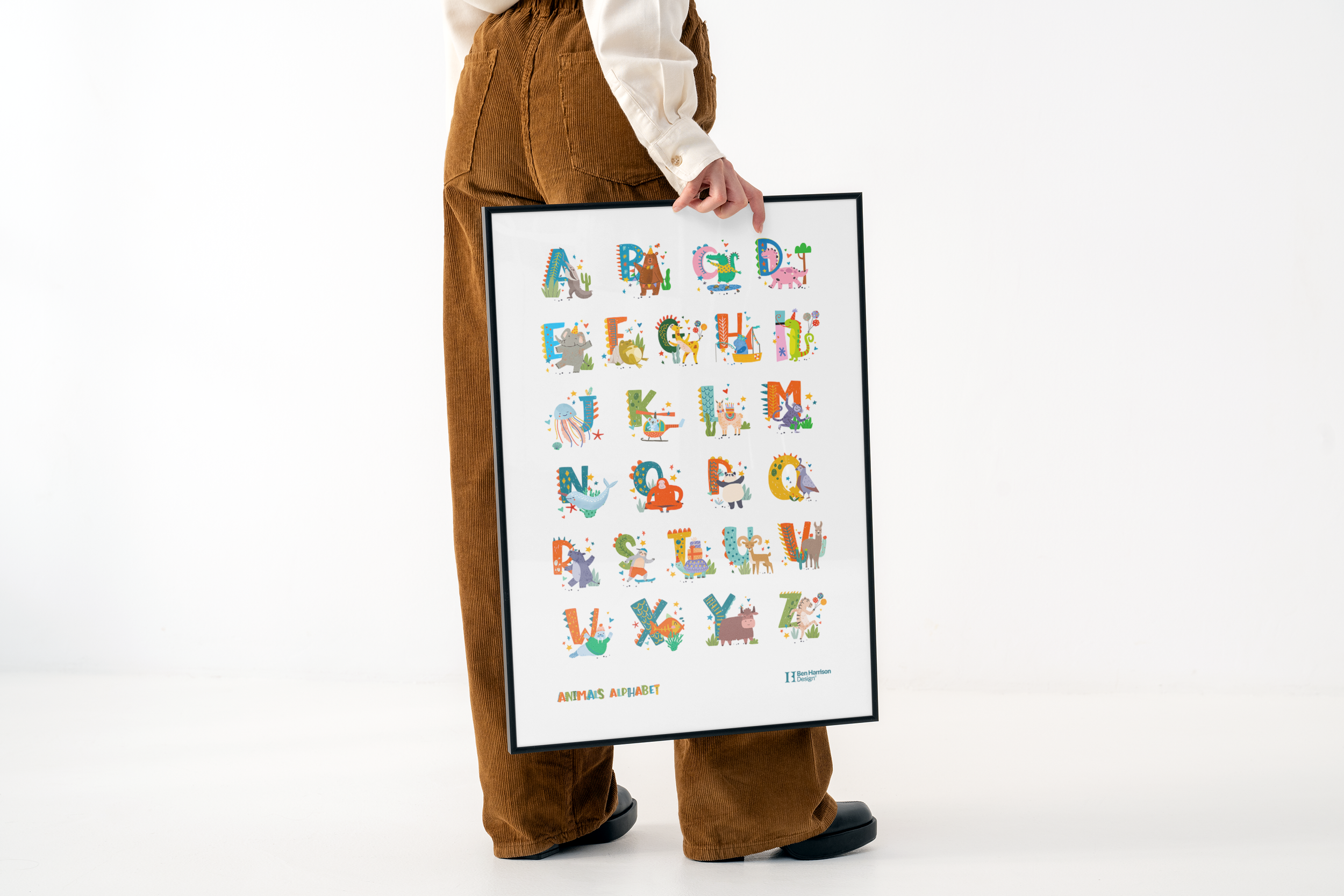 A-Z framed print carried by woman.png