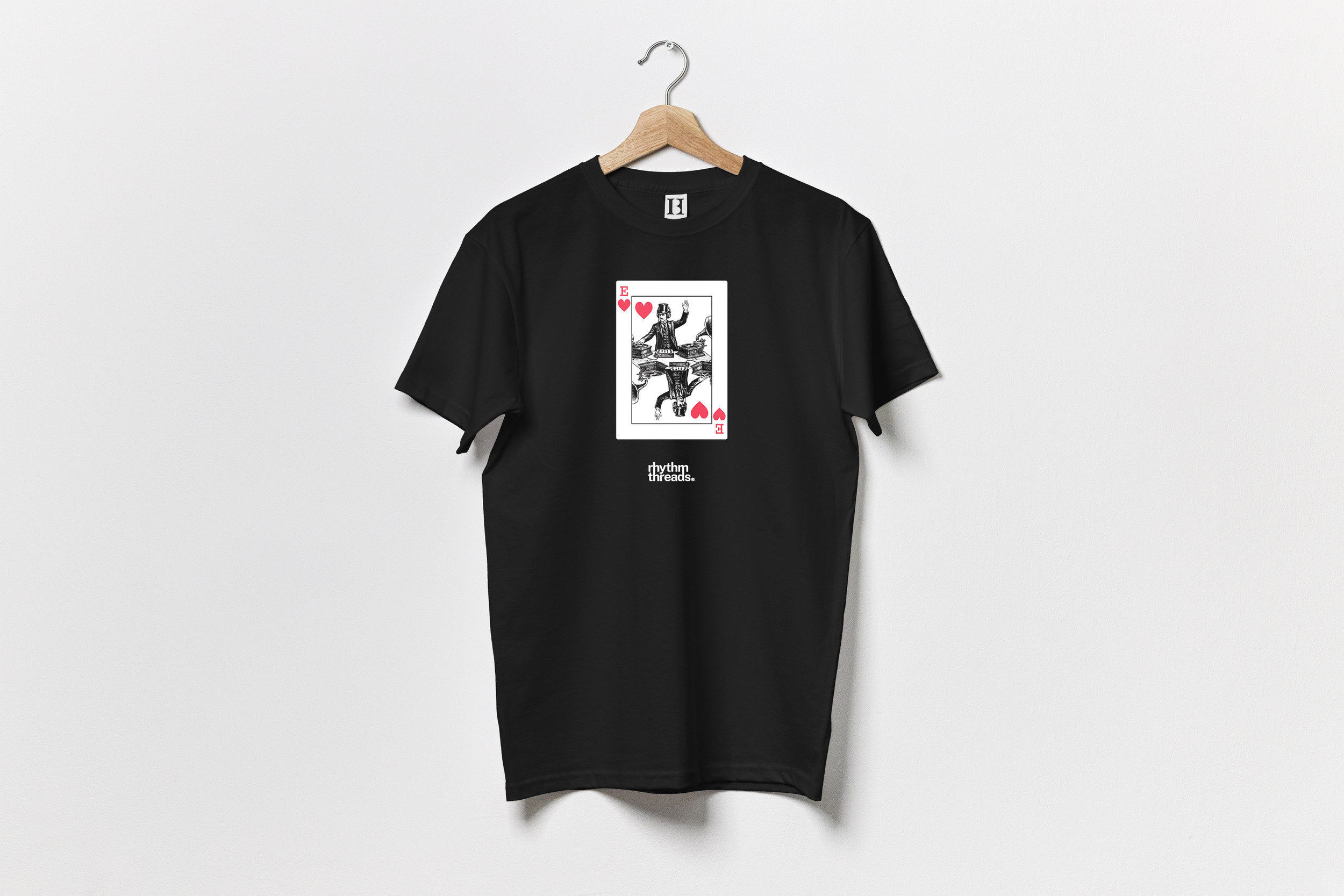 'E Card 2' black T-shirt • £40.00