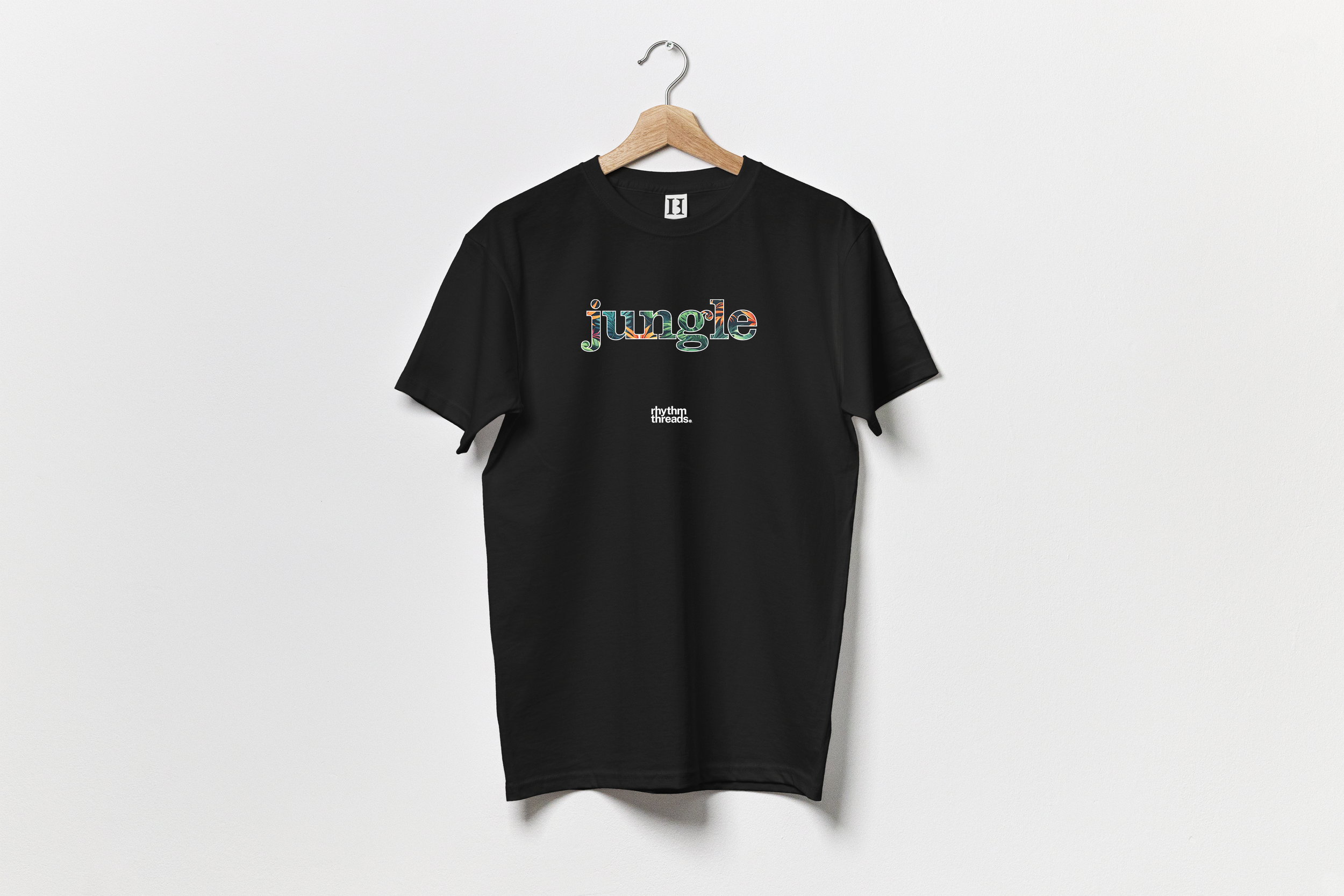 'JUNGLE 3' on black T-shirt • £40.00