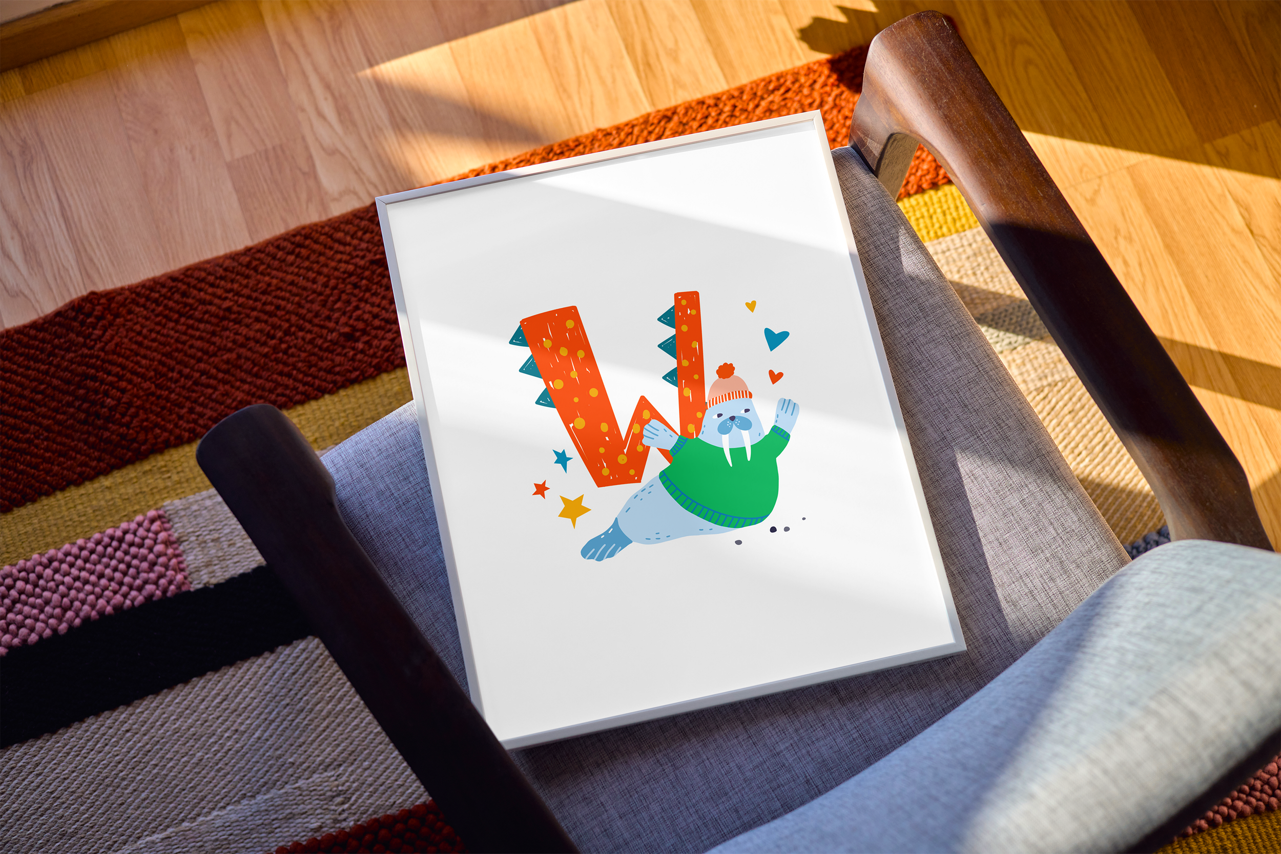 W is for Walrus Giclée Print