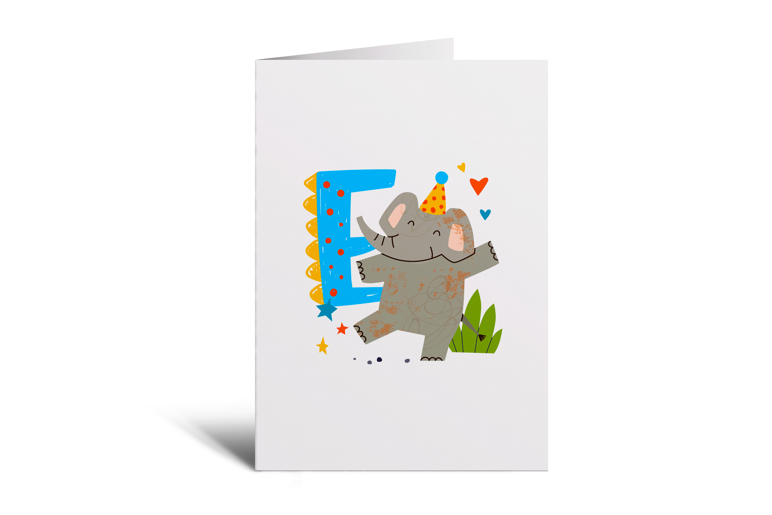 E is for Elephant Greetings Card