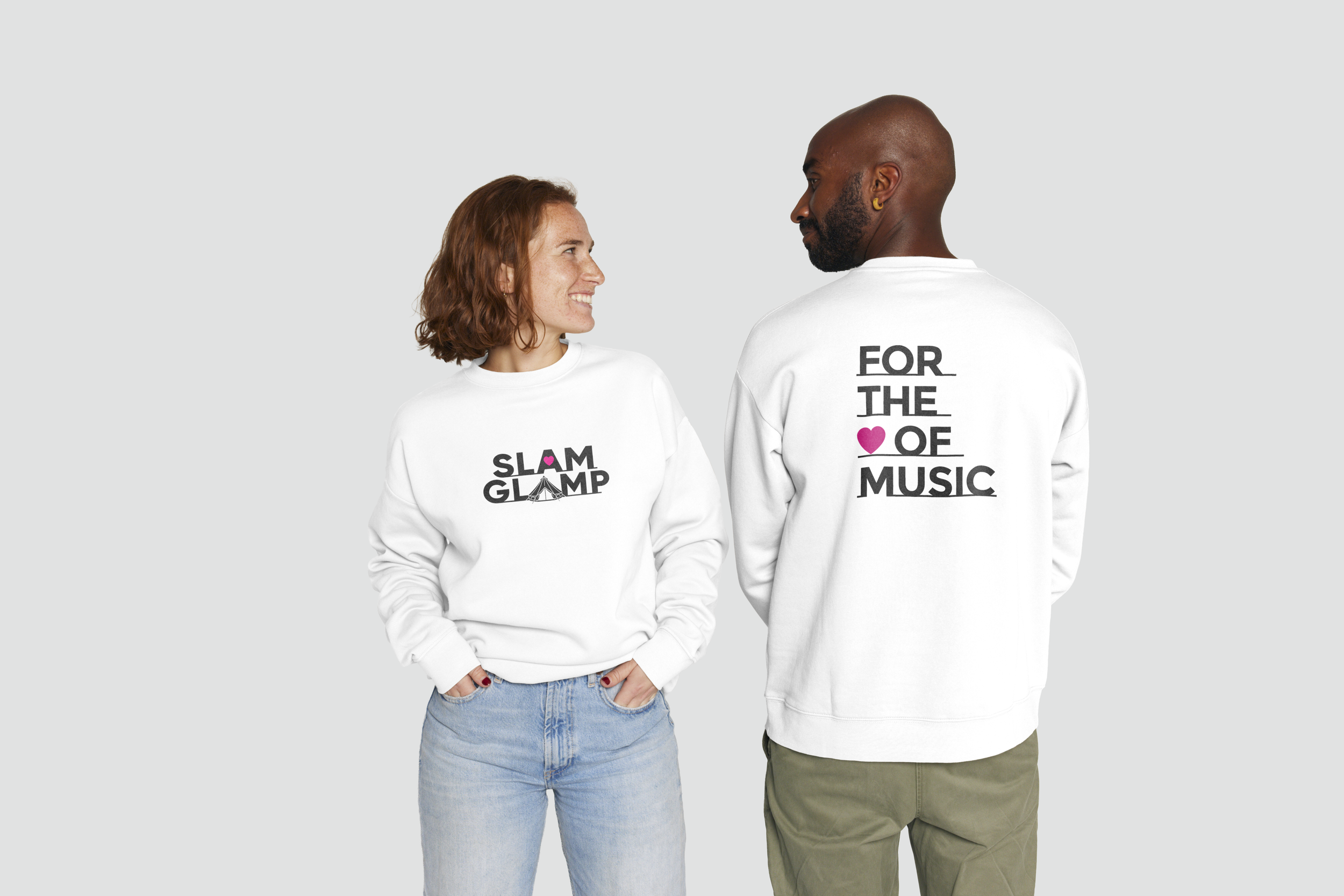 Man and woman in white SLAM GLAMP sweatshirt mockup.png