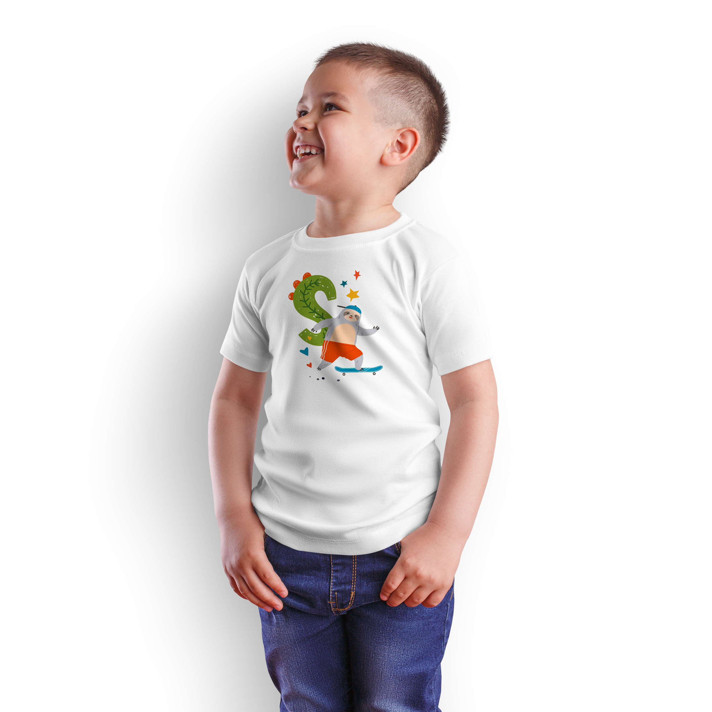 S for Sloth T-Shirt on boy.png