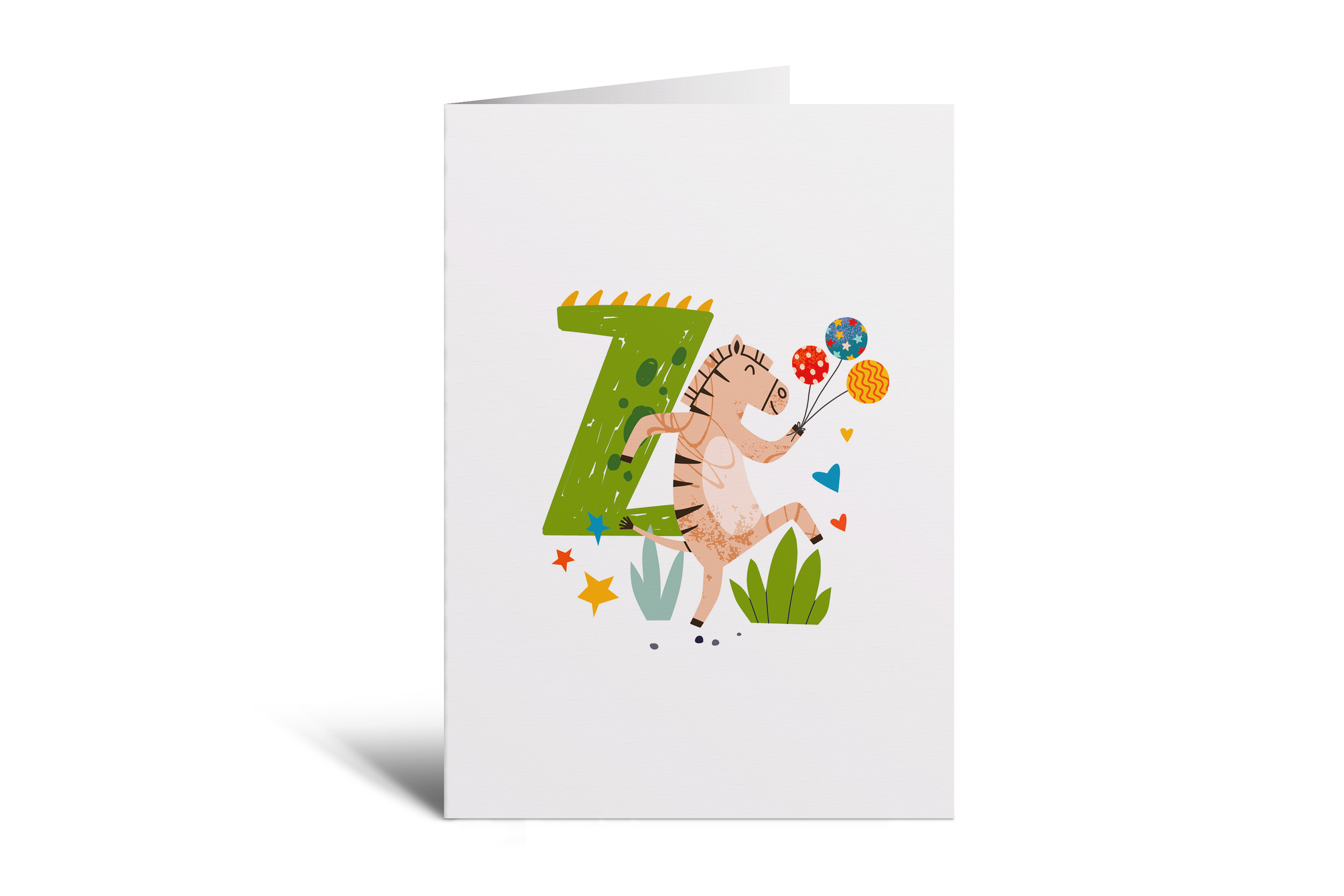 Z is for Zebra Greetings Card