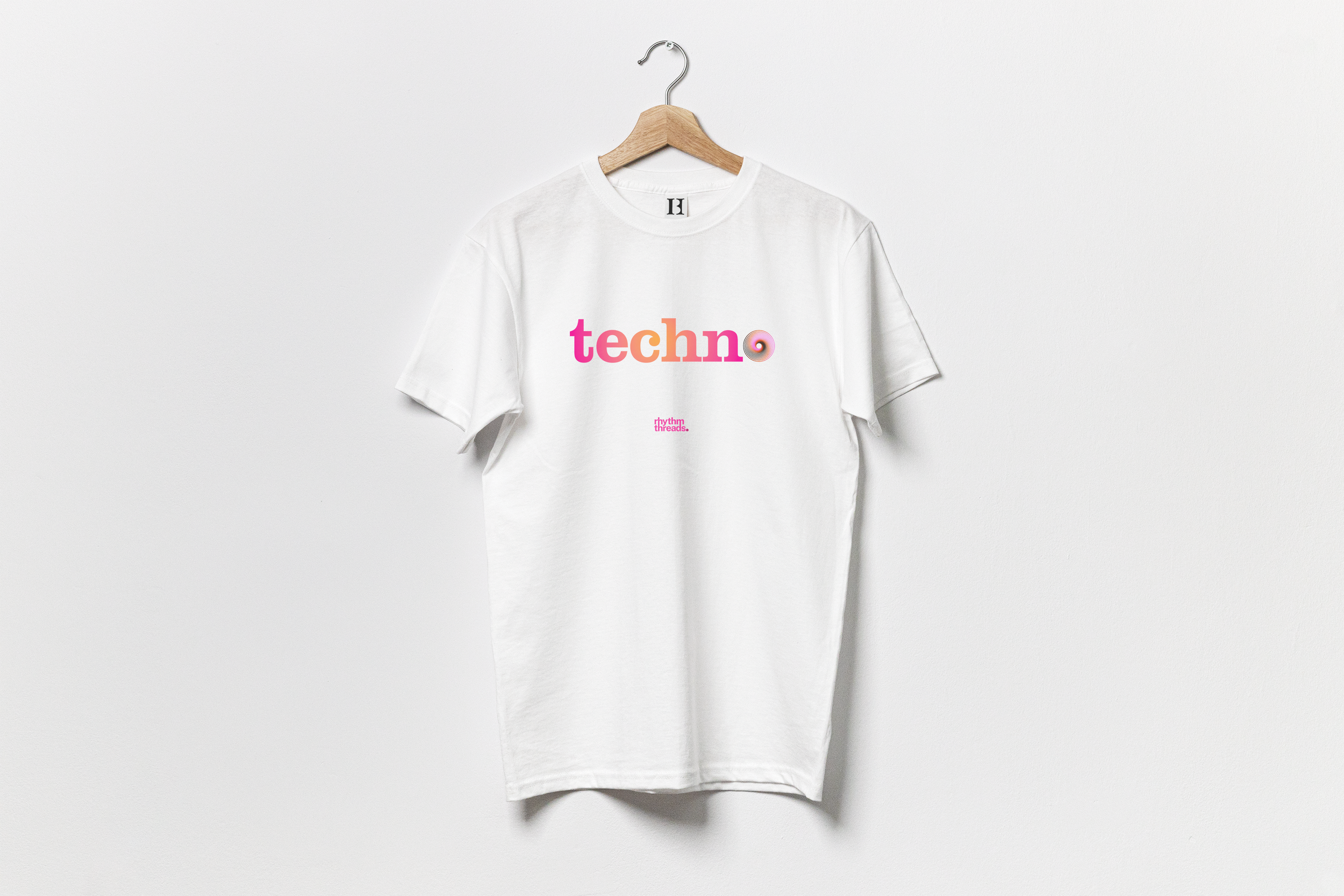 'TECHNO 1' white T-shirt • £40.00