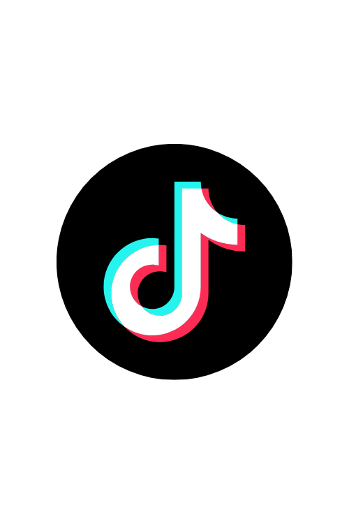 TikTok logo in a black background.