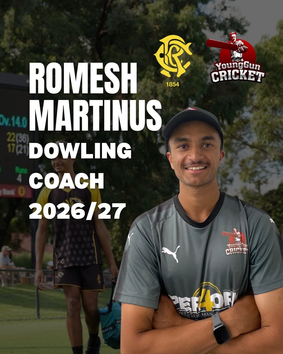 Congratulations to our Young Gun Coaching Coordinator, Romesh Martinus, on his appointment as @richmondccvic Dowling Coach for the 2026/27 season. A well-deserved opportunity for a highly talented coach &mdash; we can&rsquo;t wait to see your continu